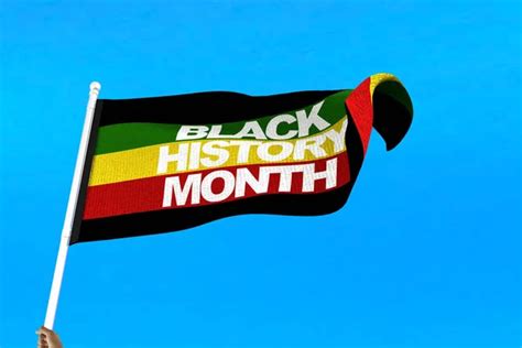 Black History Month Flag Blue Sky — Stock Photo © tiagoz #183225622