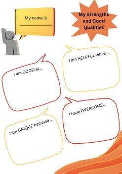 Strengths And Good Qualities Activity By Meagan Mckennon Tpt