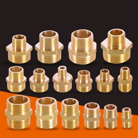 BRASS BSP MALE X Male Connector Adapter Equal Reducing 1 8 To 1 Pipe