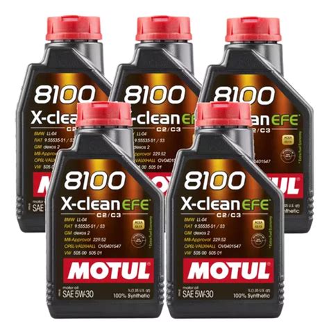 Kit Troca De Óleo Motul 8100 X clean Efe 5w 30 5l Parcelamento sem juros