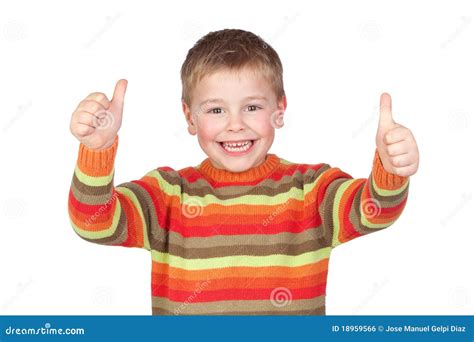 Adorable Child With Thumbs Up Royalty Free Stock Image Image 18959566