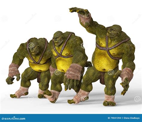 Ogres 3d Illustration Stock Illustration Illustration Of Demon 79041394