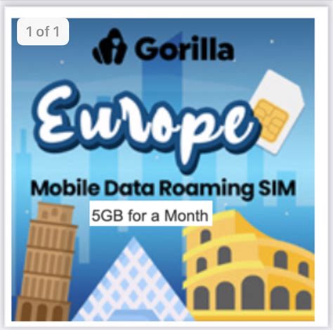 Gorilla Europe Travel Sim Card Gb For A Month Mobile Phones