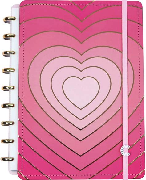 Caderno Grande Golden Love 80 Folhas Caderno Inteligente