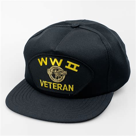 World War 2 Veteran Logo Hat Wwii Hats Wwii Veteran Emblem Hat