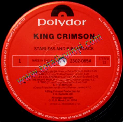 Totally Vinyl Records King Crimson Starless And Bible Black Lp