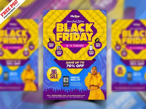 Black Friday Sale Promotional Flyer Psd Template Psdfreebies