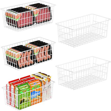 Orgneas Freezer Organizer Bins Universal Freezer Baskets For Chest