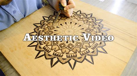 Pyrography Mandala Wood Burning Art Aesthetic Video Youtube