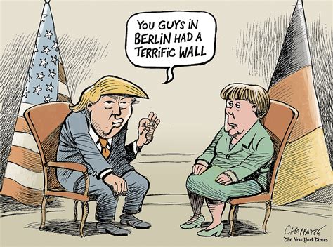 Angela Merkel Meets Donald Trump Globecartoon Political Cartoons