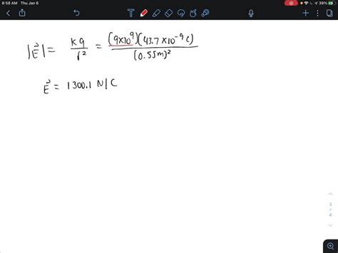 What Is The Magnitude Of The Electric Field N C At Solvedlib