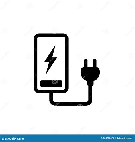 Phone Battery Charging Icon Recharge Symbol Energy Sign Stock Vector