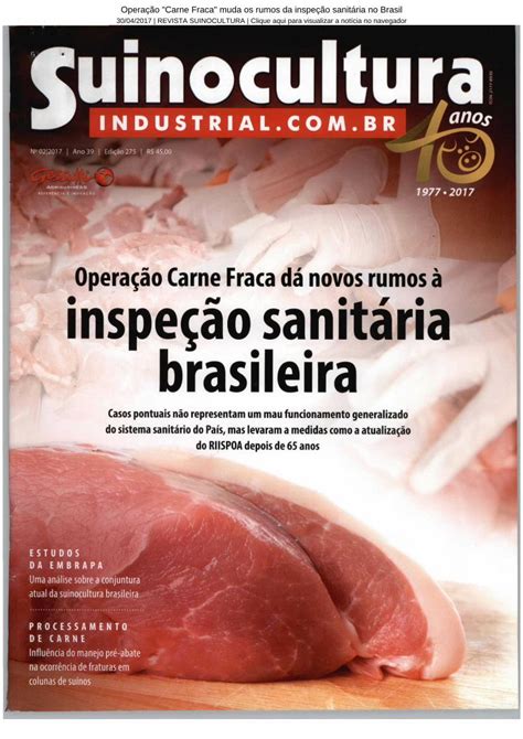 PDF Operação Carne Fraca muda os rumos da inspeção sanitária e