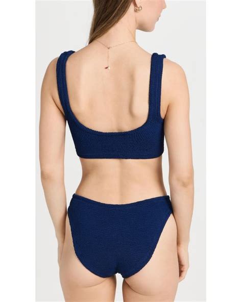 Hunza G Coverage Xandra Bikini Set In Blue Lyst