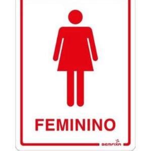 Placa Sinal 15x20 Feminino Bemfixa Leroy Merlin