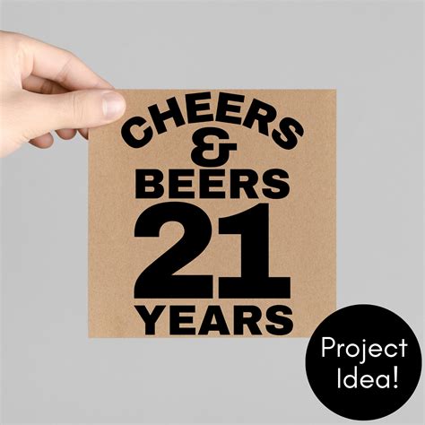 Cheers And Beers 21 Years Svg Happy 21st Birthday Sign Wall Art Party