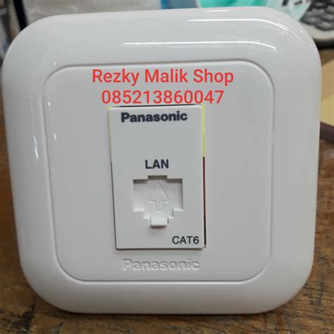 Jual Stop Kontak Outlet Data Lan Cat Panasonic Putih Jakarta Pusat