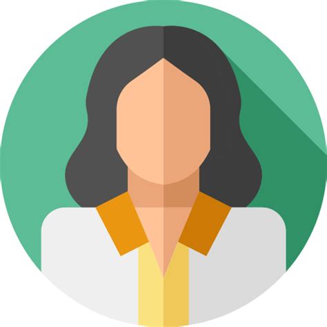Woman Flat Circular Flat Icon