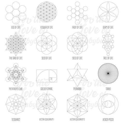 Sacred Geometry Bundle Vector Art Ai Svg Eps Png Pdf Etsy Sacred