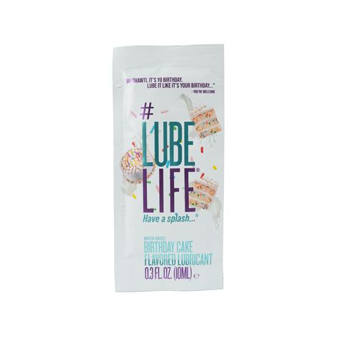 Water Based Birthday Cake Flavored Lubricant Sample Lubelife