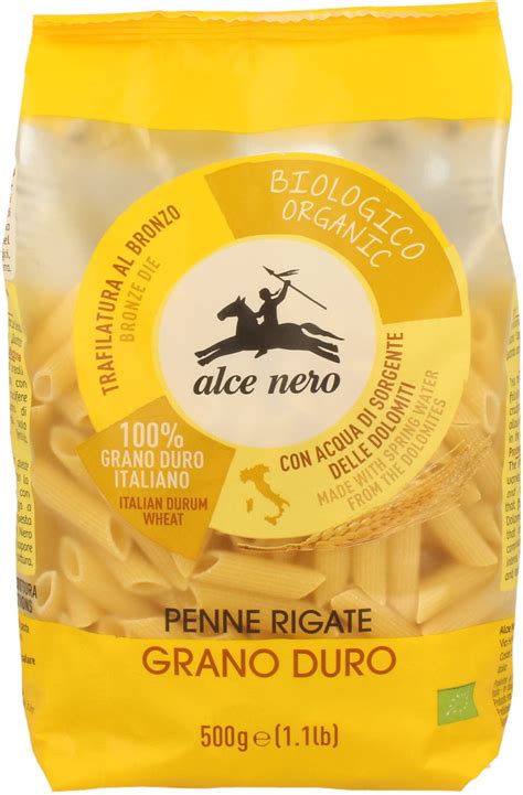 Makaron Penne Semolinowy Bio G Alce Nero Delikatesy Z Natury