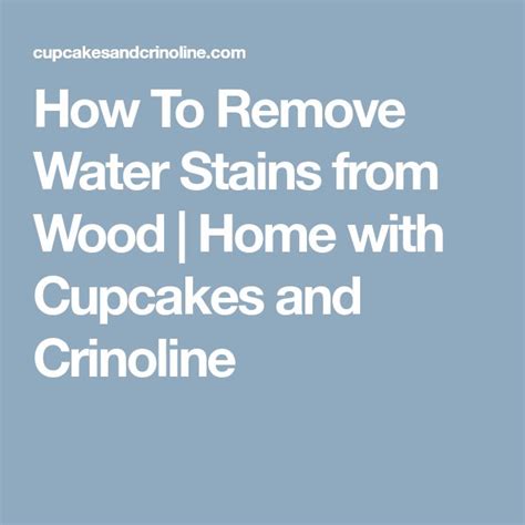 How To Remove White Water Rings And Steam Stains From Wood Remove