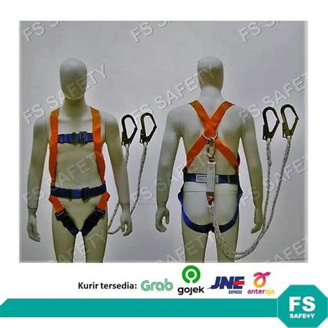 Jual Safety Belt Full Body Harness Double Hook Besar With Shock