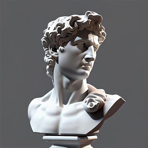 Cabe A Da Est Tua David Escultura Busto D Cabe A De Gesso Generative