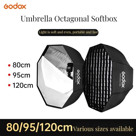 Godox 80cm 95cm 120cm Portable Octagon Softbox Umbrella Brolly