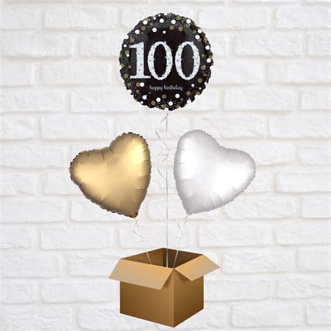 100th Birthday Balloon Bouquet 100th Birthday Decorations Etsy