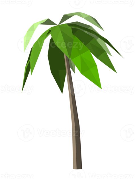 3ds Low Polygon Coconut And Palm Tree 9344385 Png