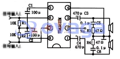 Six TDA2822m Application Circuit Schematics Ovaga テクノロジー