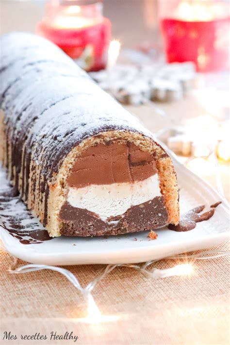 Bûche glacée à la vanille et au chocolat recette de Noël