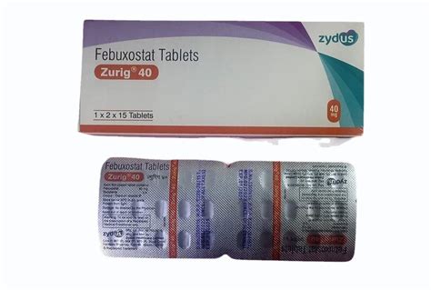 40mg Zurig Febuxostat Tablets At 300 Box Pharmaceutical Tablets In