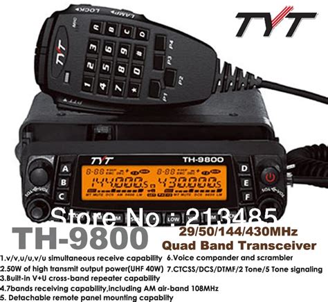 Tyt Th Mhz Quad Bands Mobile Transceiver With W