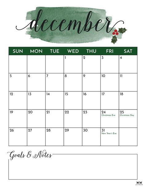 December 2021 Calendars 15 Free Printables Printabulls