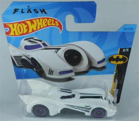 Hot Wheels The Flash Batmobile Blanc Sur Carte Courte Eur