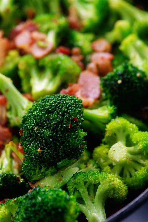 Sauteed Broccoli With Bacon Low Carb Keto Recipe