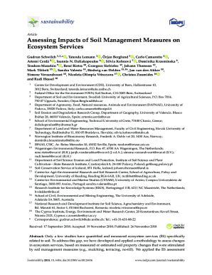 Fillable Online Assessing Impacts Of Soil Management Measures On