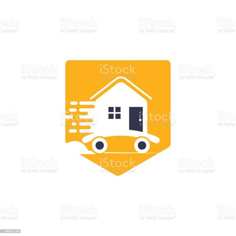 House Moving Company Logo Design Stock Illustration Download Image