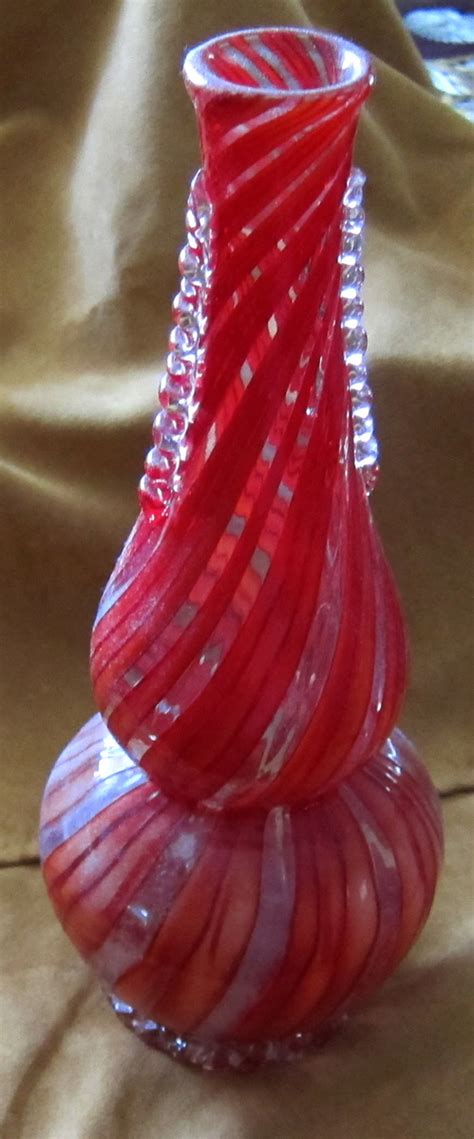 Czech Glass 9 Red Twisted Vase Collectors Weekly