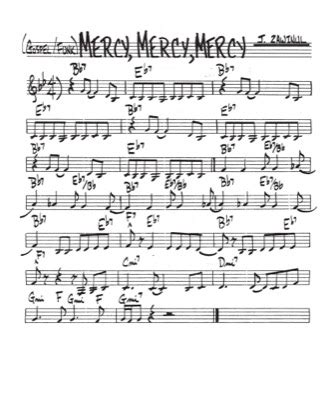 Mercy, Mercy, Mercy - Joe Zawinul Free Piano Sheet Music PDF