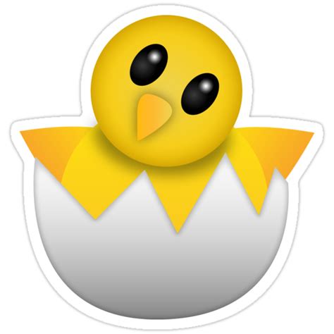 Hatching Baby Chick Emoji Stickers By Dcornel Redbubble