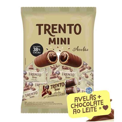 Chocolate Wafer Trento Mini Avelã 800g Compre na Mercadoce