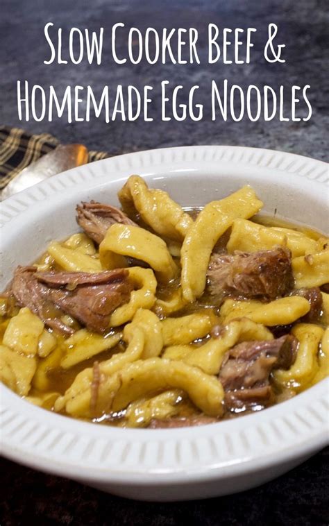 Crock Pot Beef And Noodles Tender Beef In Gravy With Egg Noodles Artofit