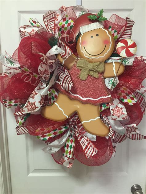 Gingerbread Man Wreath Christmas Ggsdecos Xmas