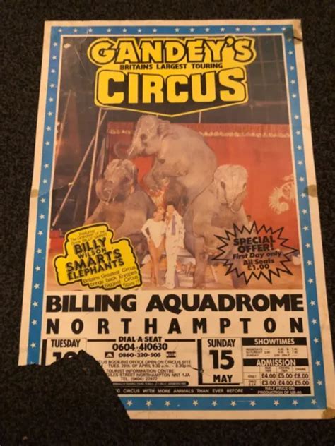 NORTHAMPTON GANDEYS CIRCUS Poster Cirque Affiche Plakat Circo 4 20