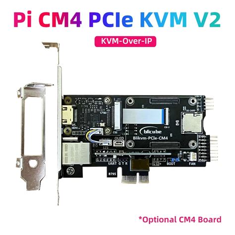 Blikvm Pcie Kvm Sobre Ip Raspberry Pi Cm4 Poe Hdmi Csi