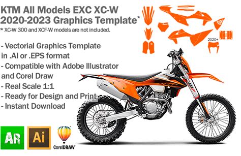 Ktm Exc Xc W Enduro All Models Graphics Template