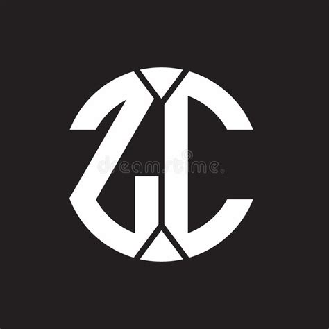 Logotipo De Zc Monograma Con Estilo De Cinta Circular Stock De